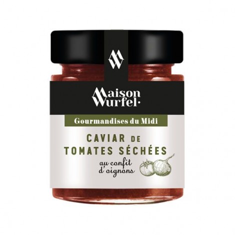 Caviar de tomates séchées au confit d'oignon